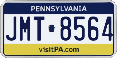 PA license plate JMT8564