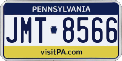 PA license plate JMT8566