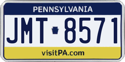 PA license plate JMT8571