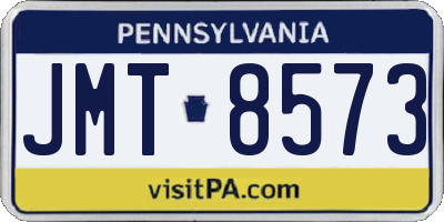 PA license plate JMT8573