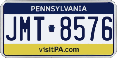 PA license plate JMT8576