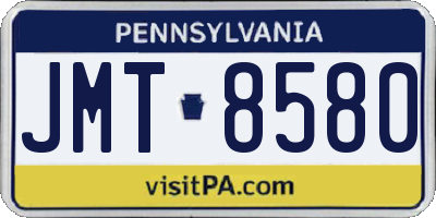 PA license plate JMT8580