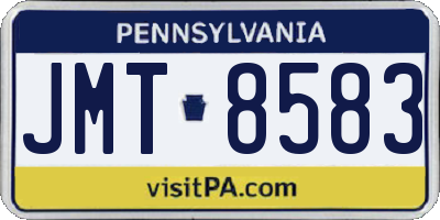 PA license plate JMT8583