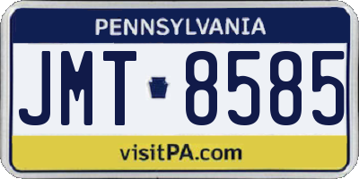 PA license plate JMT8585
