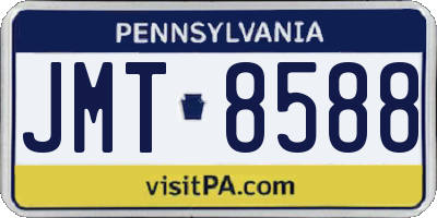 PA license plate JMT8588