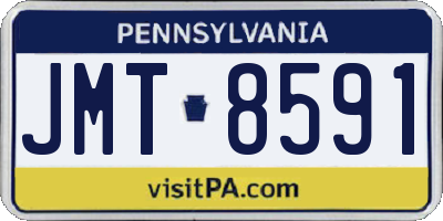PA license plate JMT8591