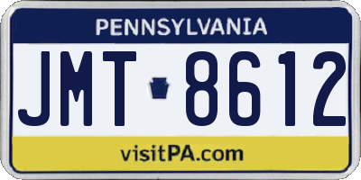 PA license plate JMT8612