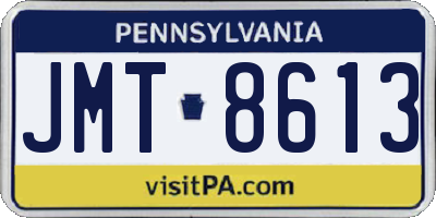 PA license plate JMT8613