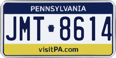 PA license plate JMT8614