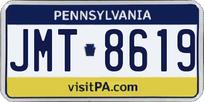 PA license plate JMT8619