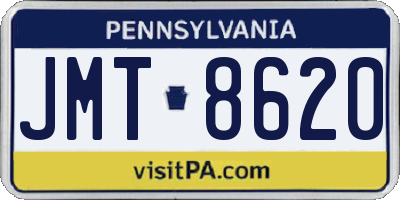 PA license plate JMT8620