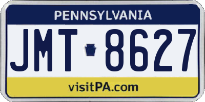 PA license plate JMT8627