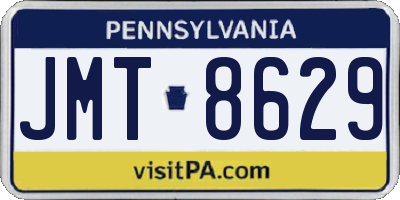 PA license plate JMT8629