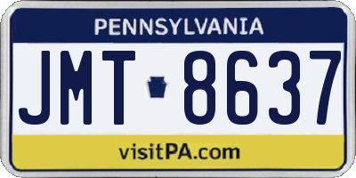 PA license plate JMT8637