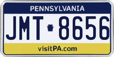 PA license plate JMT8656