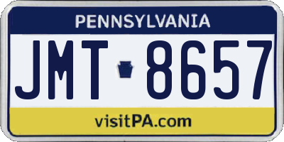 PA license plate JMT8657