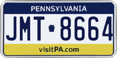 PA license plate JMT8664