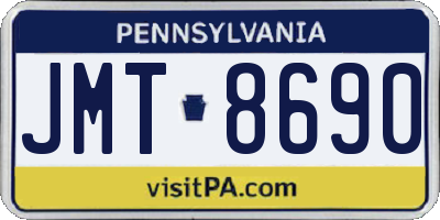 PA license plate JMT8690