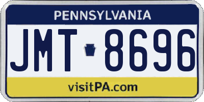 PA license plate JMT8696