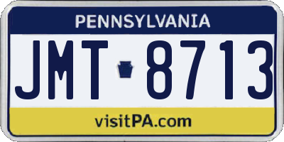 PA license plate JMT8713