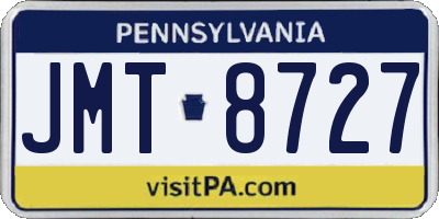 PA license plate JMT8727