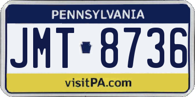 PA license plate JMT8736