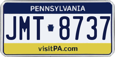 PA license plate JMT8737