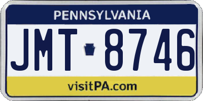 PA license plate JMT8746