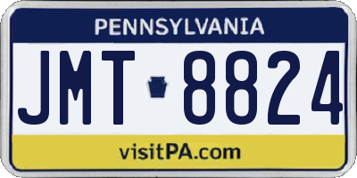 PA license plate JMT8824