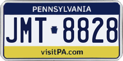 PA license plate JMT8828