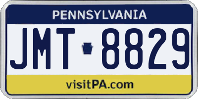 PA license plate JMT8829