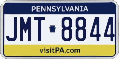 PA license plate JMT8844
