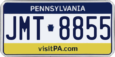 PA license plate JMT8855
