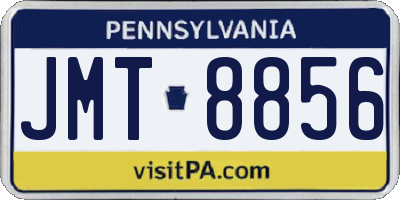 PA license plate JMT8856