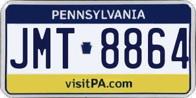 PA license plate JMT8864