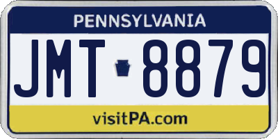 PA license plate JMT8879
