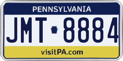 PA license plate JMT8884