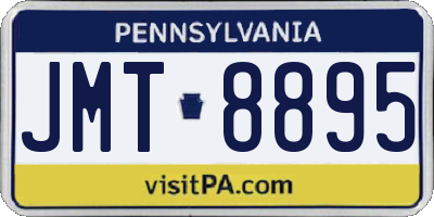 PA license plate JMT8895