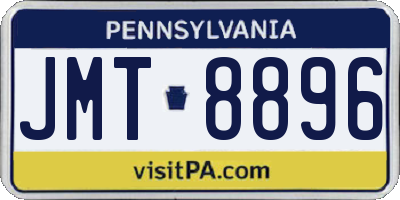 PA license plate JMT8896