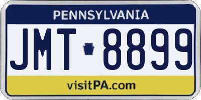 PA license plate JMT8899