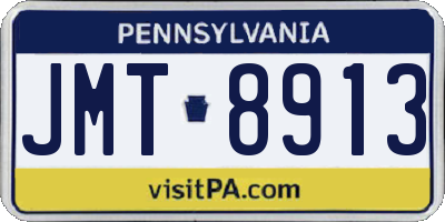 PA license plate JMT8913