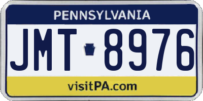 PA license plate JMT8976