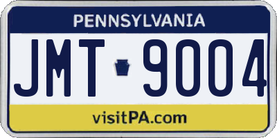 PA license plate JMT9004