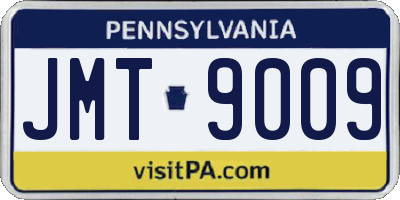 PA license plate JMT9009
