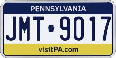 PA license plate JMT9017