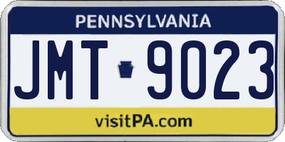 PA license plate JMT9023