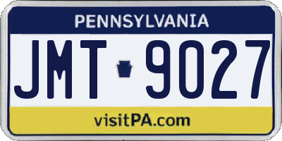 PA license plate JMT9027
