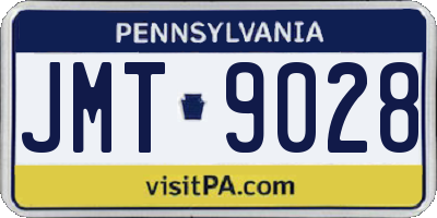 PA license plate JMT9028