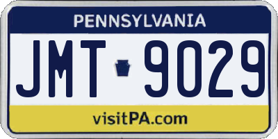PA license plate JMT9029
