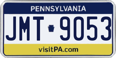 PA license plate JMT9053